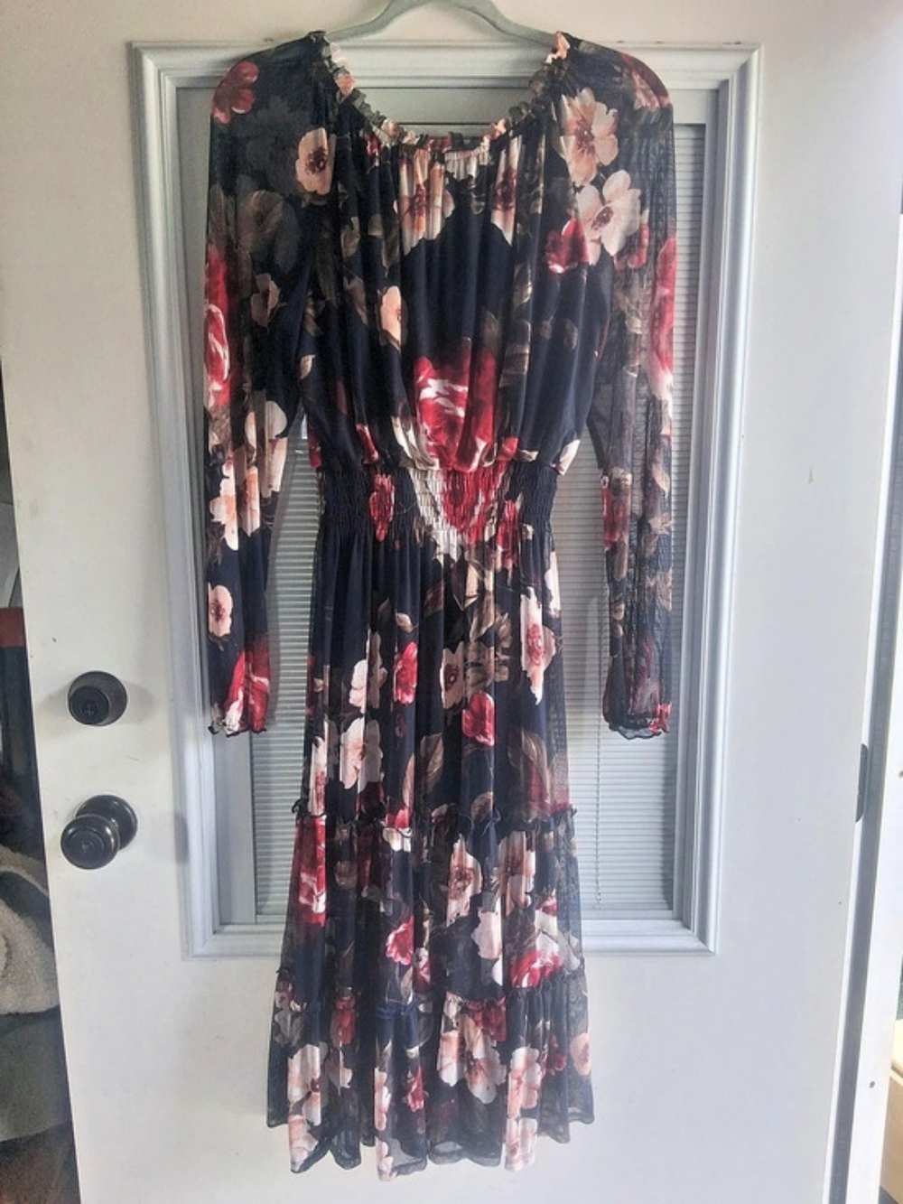 Kate & Lily Floral Maxi Dress in Blue & Red Size 10 Like New